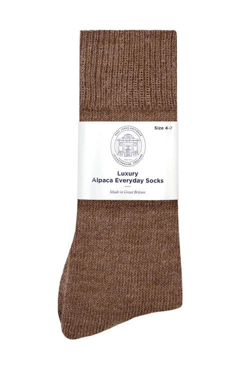 Alpaca Everyday Socks Brown