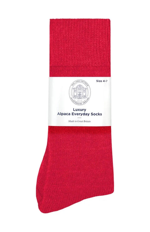 Alpaca Everyday Socks Red