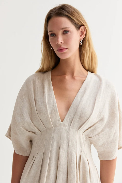 Amiee Pleated Midi Dress