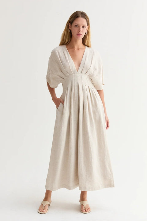 Amiee Pleated Midi Dress