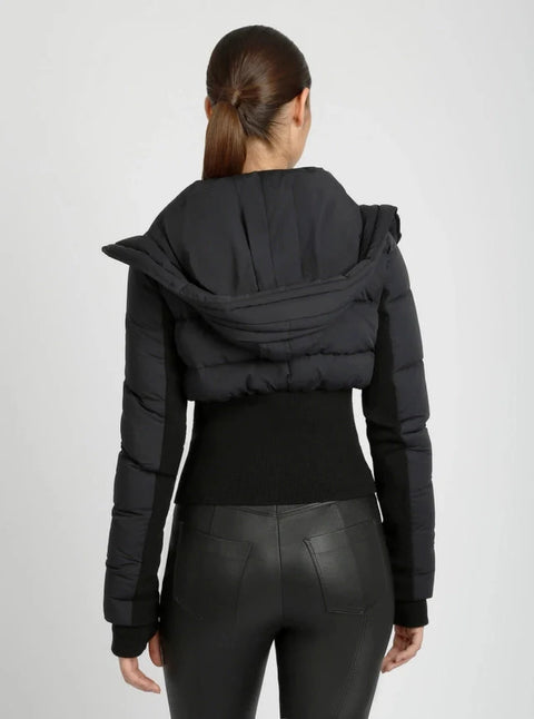 Asymmetrical Puffer Jacket - Black