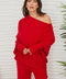 Asymmetrical Sweater - Red