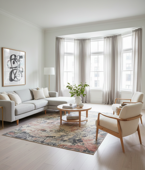 Persian-Inspired. Modern Defined. Turkish Made Rug, size 5" x 7' 7"