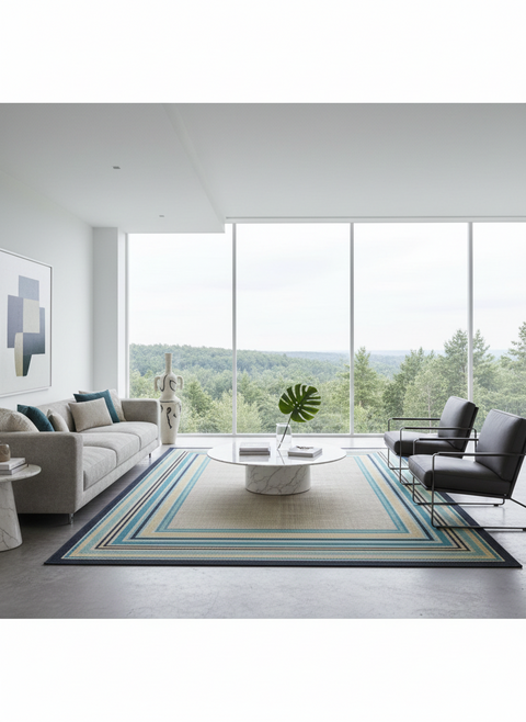 Persian-Inspired. Modern Defined. Turkish Made Rug, size 5' 3" x 7' 7"
