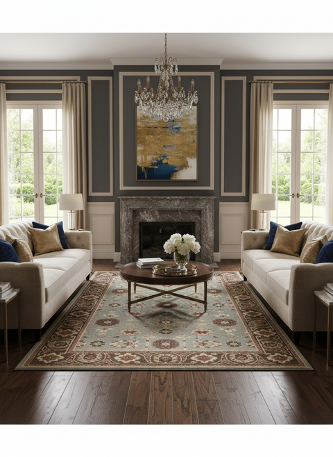 Persian-Inspired. Modern Defined. Turkish Made Rug, size 5' 3" x 7' 6"