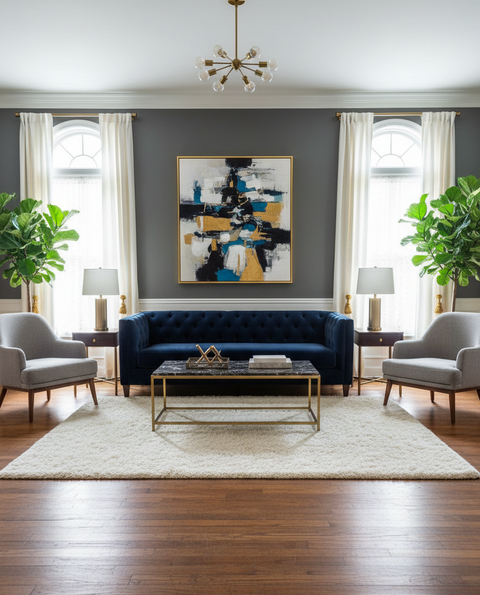 Persian-Inspired. Modern Defined. Turkish Made Rug, size 5' 2" x 7' 2"