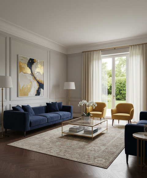 Persian-Inspired. Modern Defined. Turkish Made Rug, size 5' 2" x 7' 7"