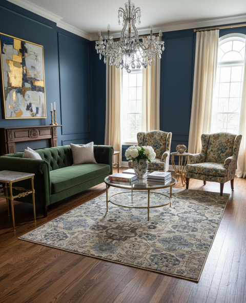 Persian-Inspired. Modern Defined. Turkish Made Rug, size  5' 4" x 7' 4"