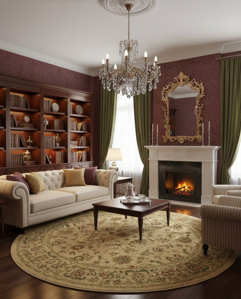 Persian-Inspired. Modern Defined. Turkish Made Rug, size  5' 4" x 5' 4"