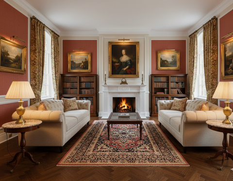 Timeless Beauty, Woven by Hand. Antique Persian lilihal Rug, size 4' 7" x 6' 7"  (F)