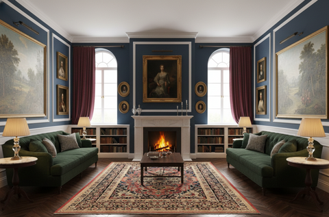 Timeless Beauty, Woven by Hand. Antique Persian lilihal Rug, size 4' 7" x 6' 7"  (F)