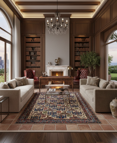 Timeless Beauty, Woven by Hand. Antique Persian Afshar Rug, size 5' 2" x 6' 2"  (F)