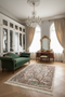 Exquisite 100% Silk Persian Design Rug – Elegant and Luxurious, size  4" x 6" (H)