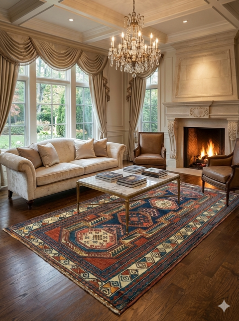 Timeless Beauty, Woven by Hand. Antique Persian Rug, size 3' 5" x 6' 2"(F)
