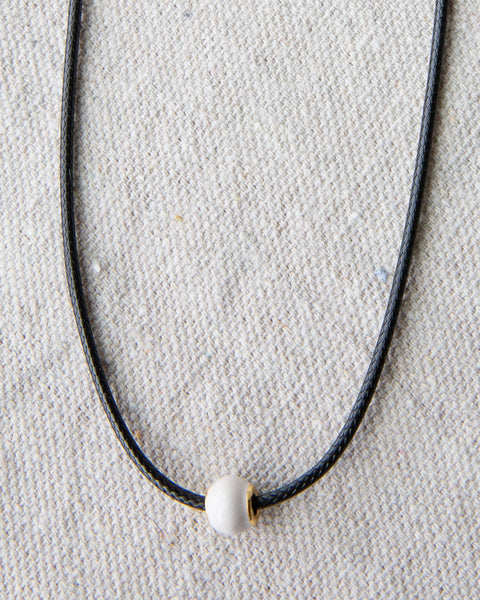 Pearl and Cord Necklace