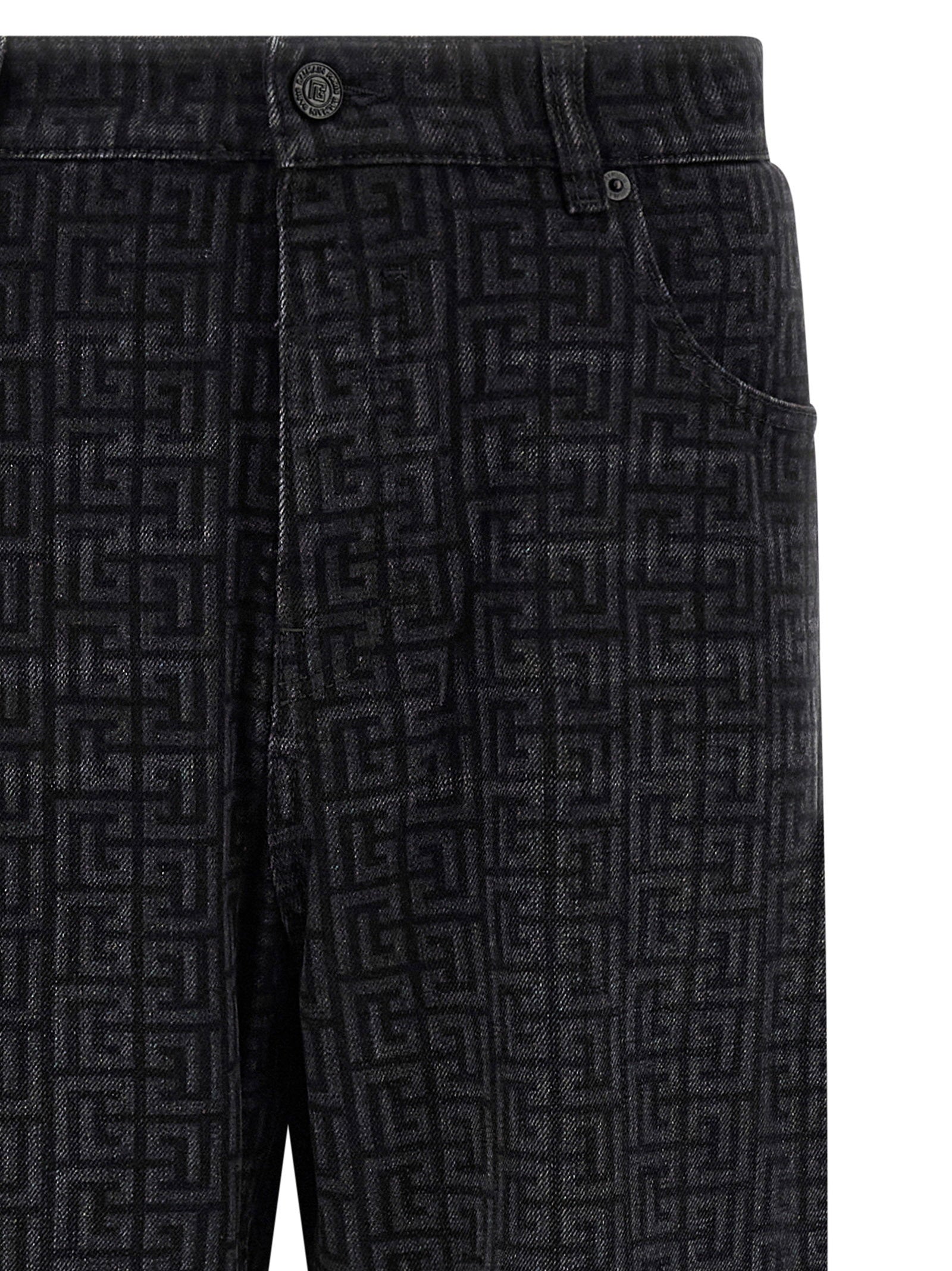 Balmain Monogram Pattern Jeans