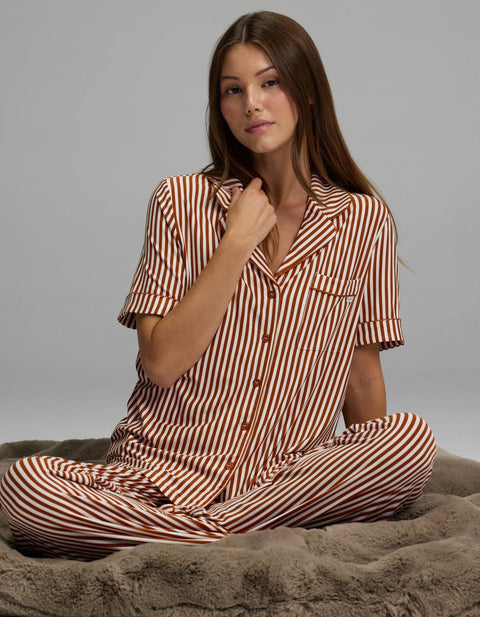 Women's Bamboo Stretch-Knit Short Sleeve Pajama Top (Collective)