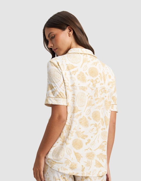 Women's Bamboo Stretch-Knit Short Sleeve Pajama Top (Collective)