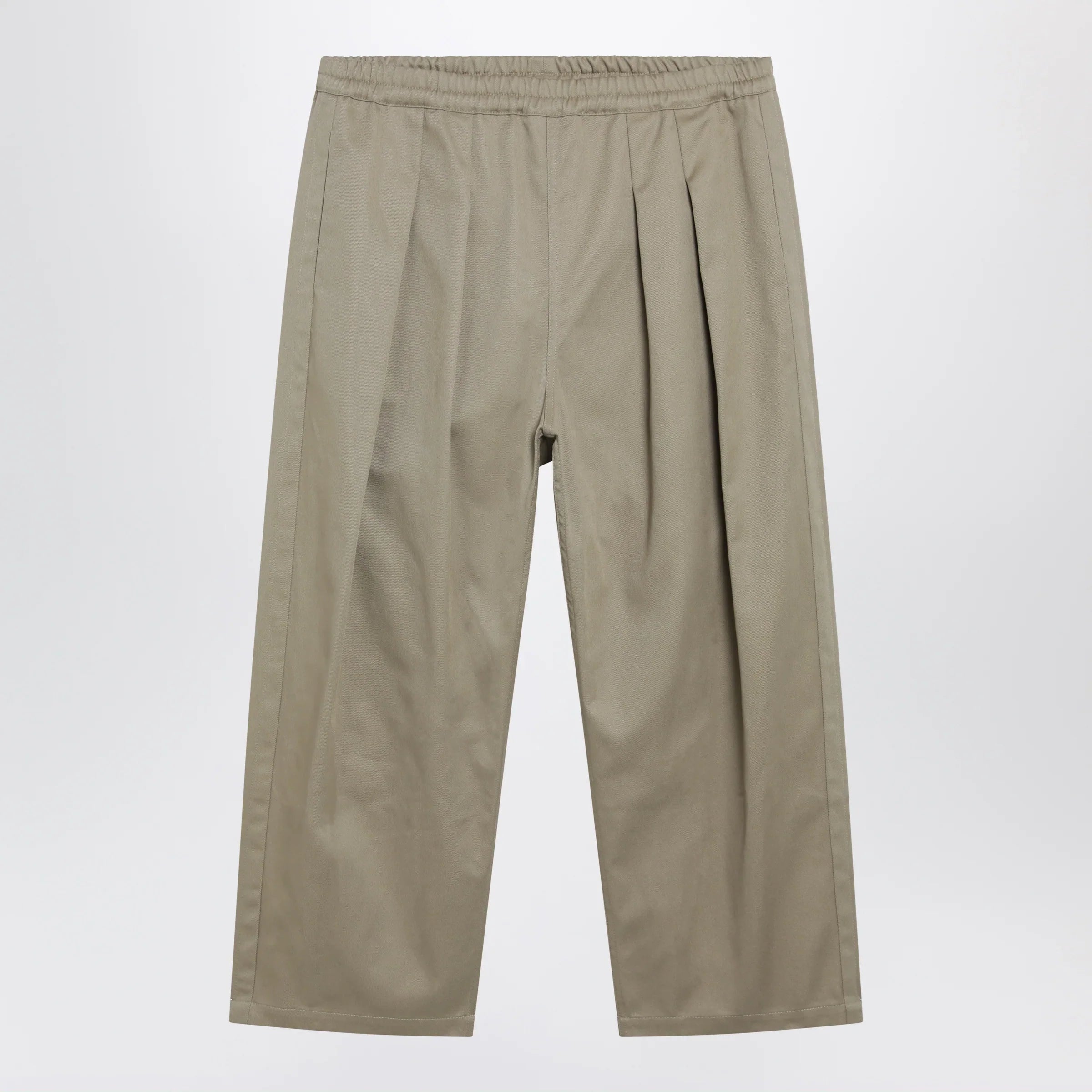 Beige Cotton Gabardine Comfortable Everyday Trousers
