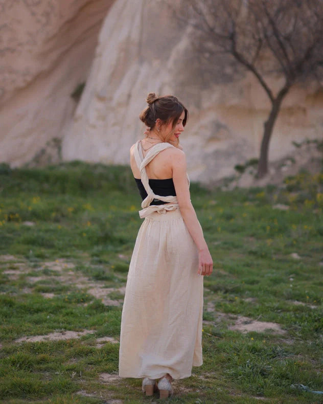 Beige Multi Style Dress