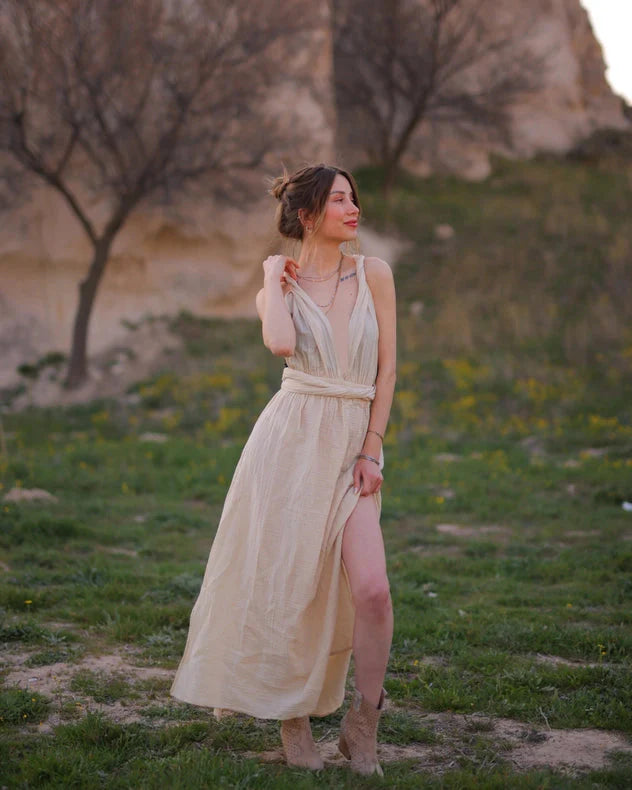 Beige Multi Style Dress