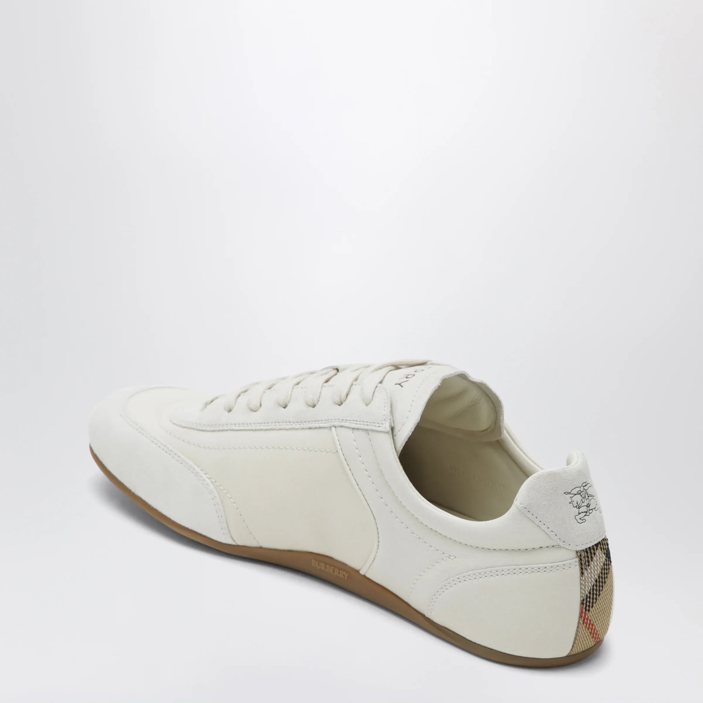 Beige Nappa Leather Trainers for Everyday Comfort