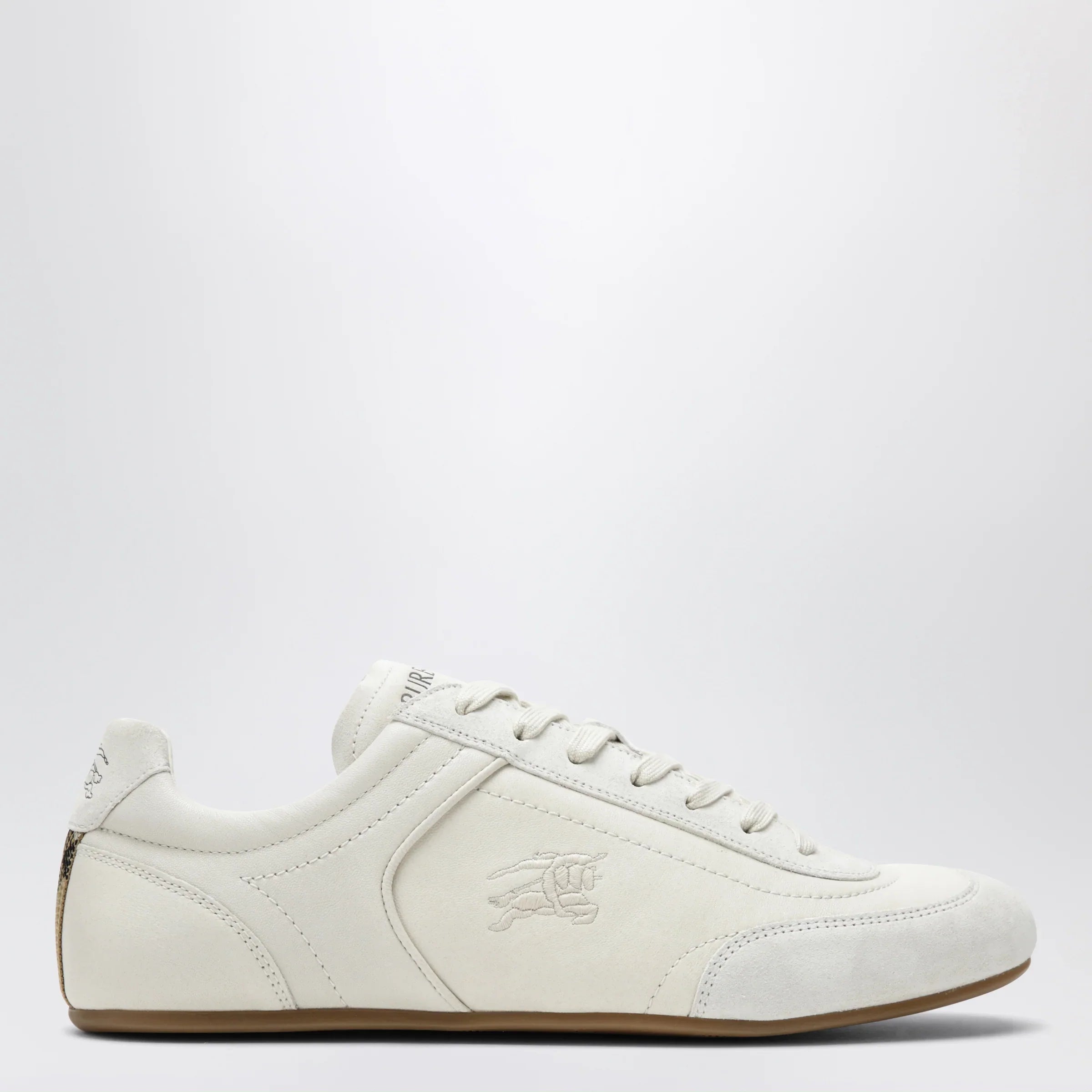 Beige Nappa Leather Trainers for Everyday Comfort