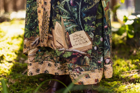 Bella Notte Bohéme Bamboo Slip Dress with Moon and Rabbit Design