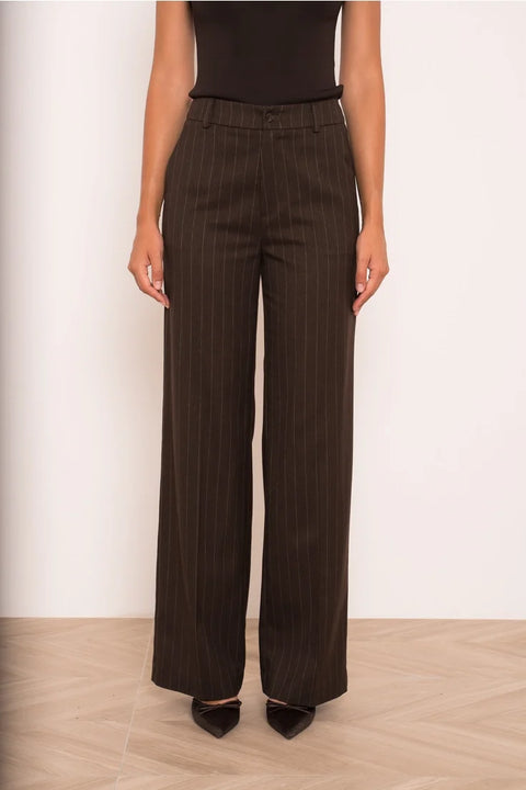 Billie Striped Straight-Leg Trousers