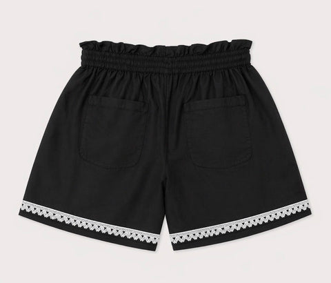 Black Breathable Cotton Shorts