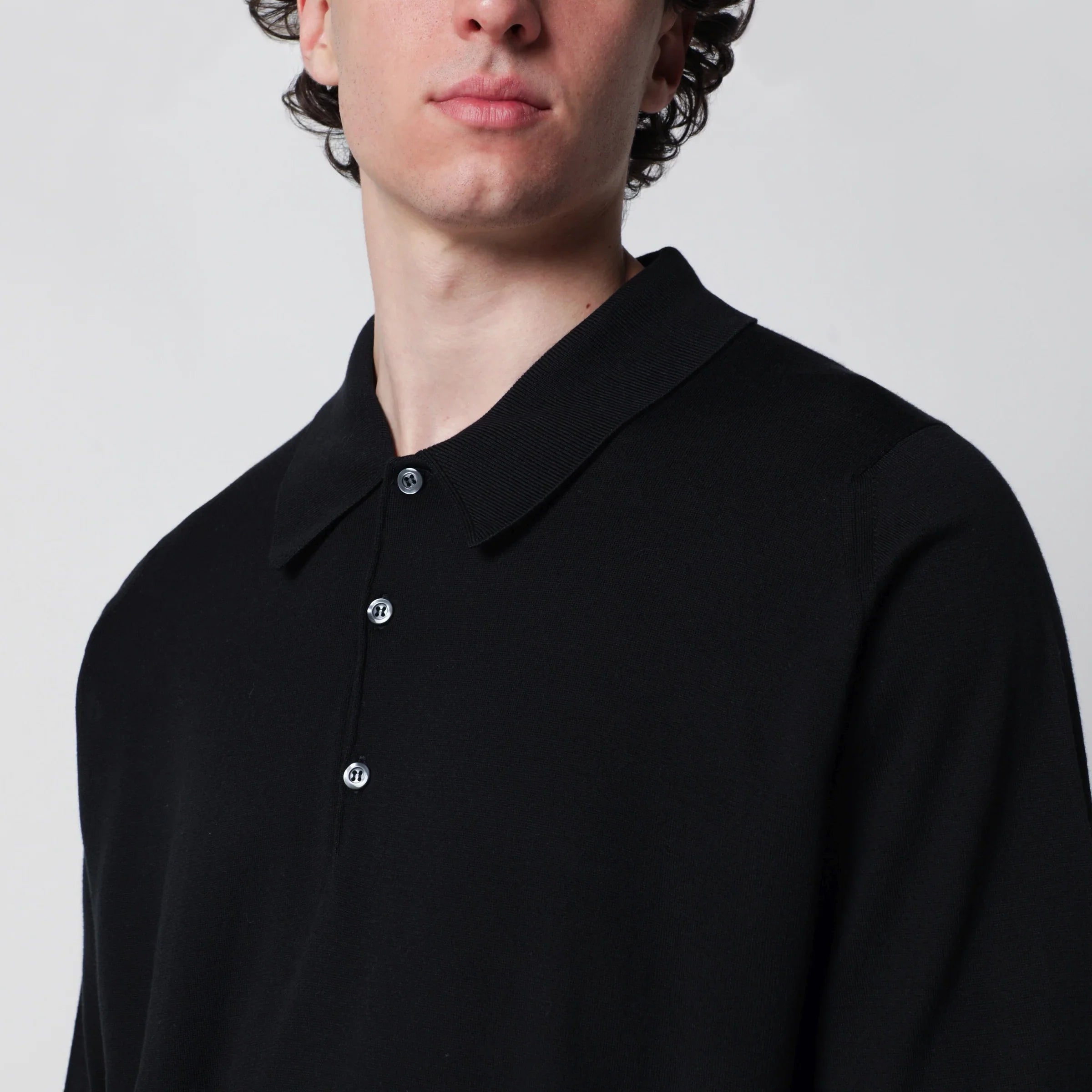 Black Cotton Polo Shirt for Everyday Comfort