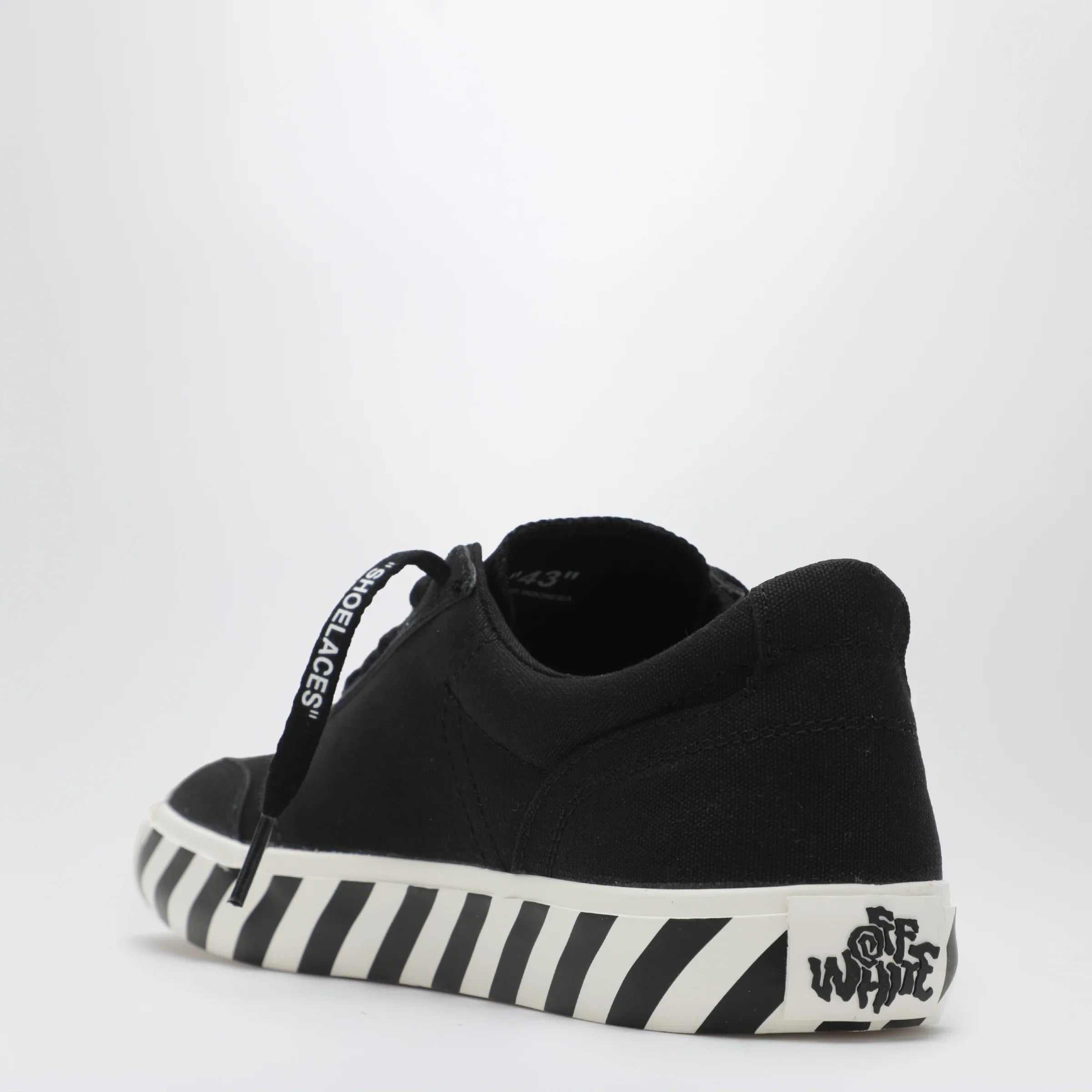 Black Fabric Vulcanized Sneakers for Comfort