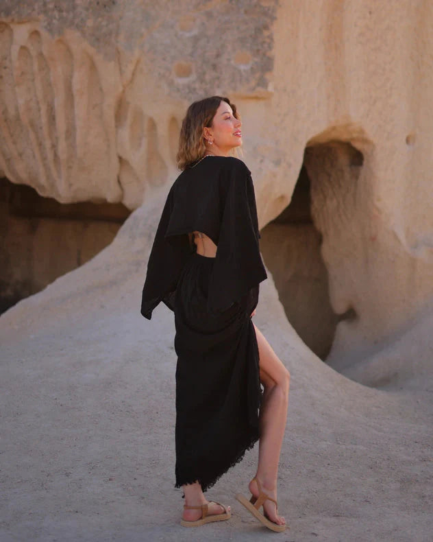 Black Maxi Cotton Dress