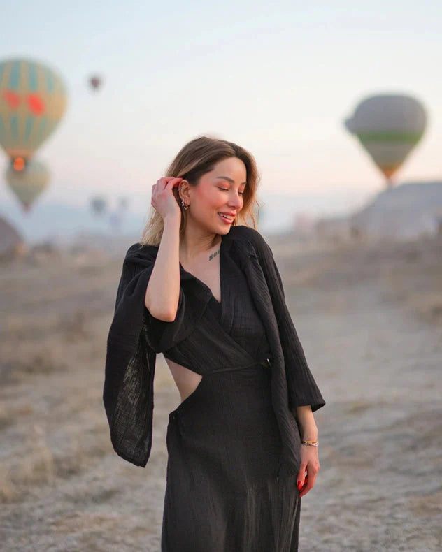 Black Maxi Cotton Dress