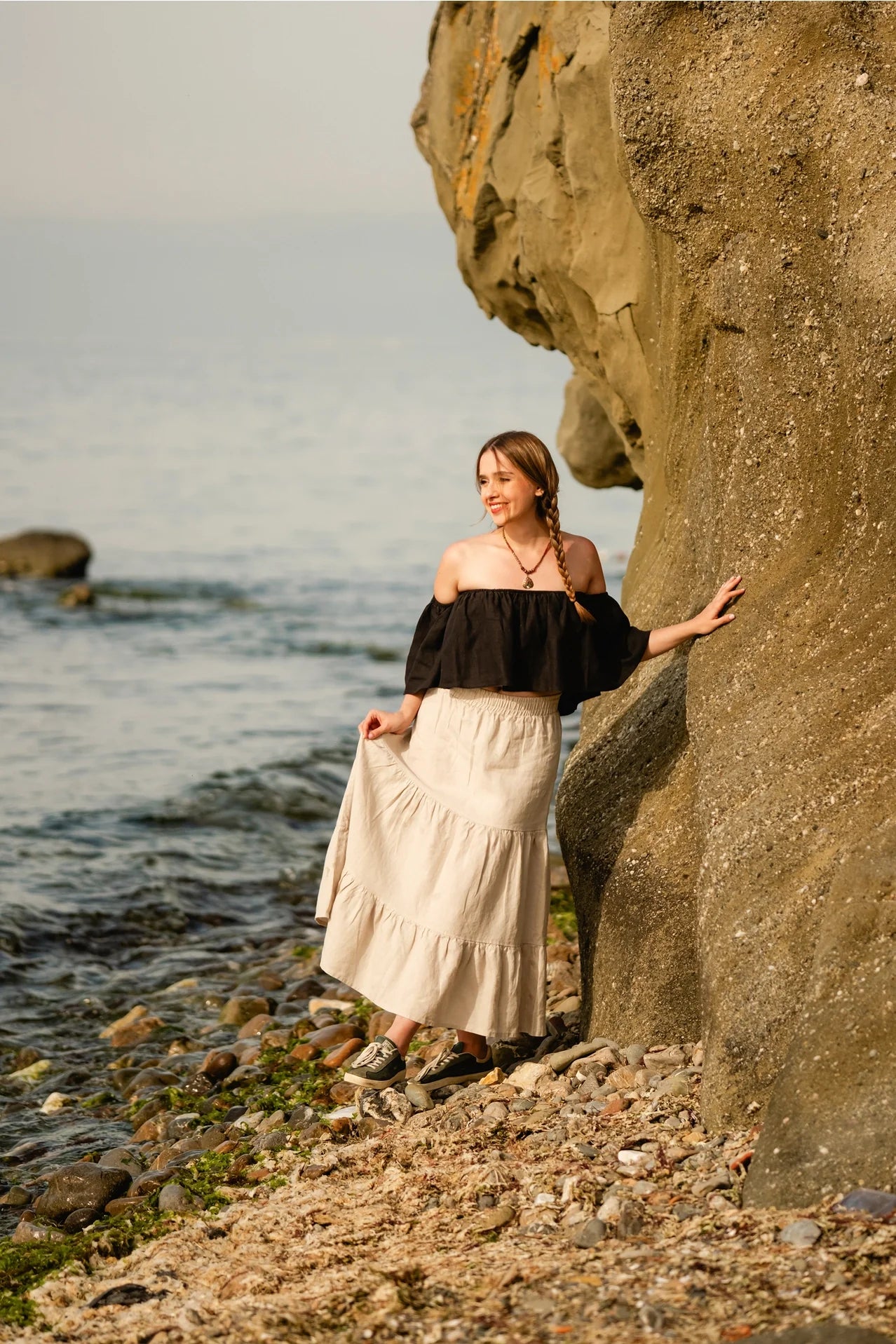 Black Off the Shoulder Top