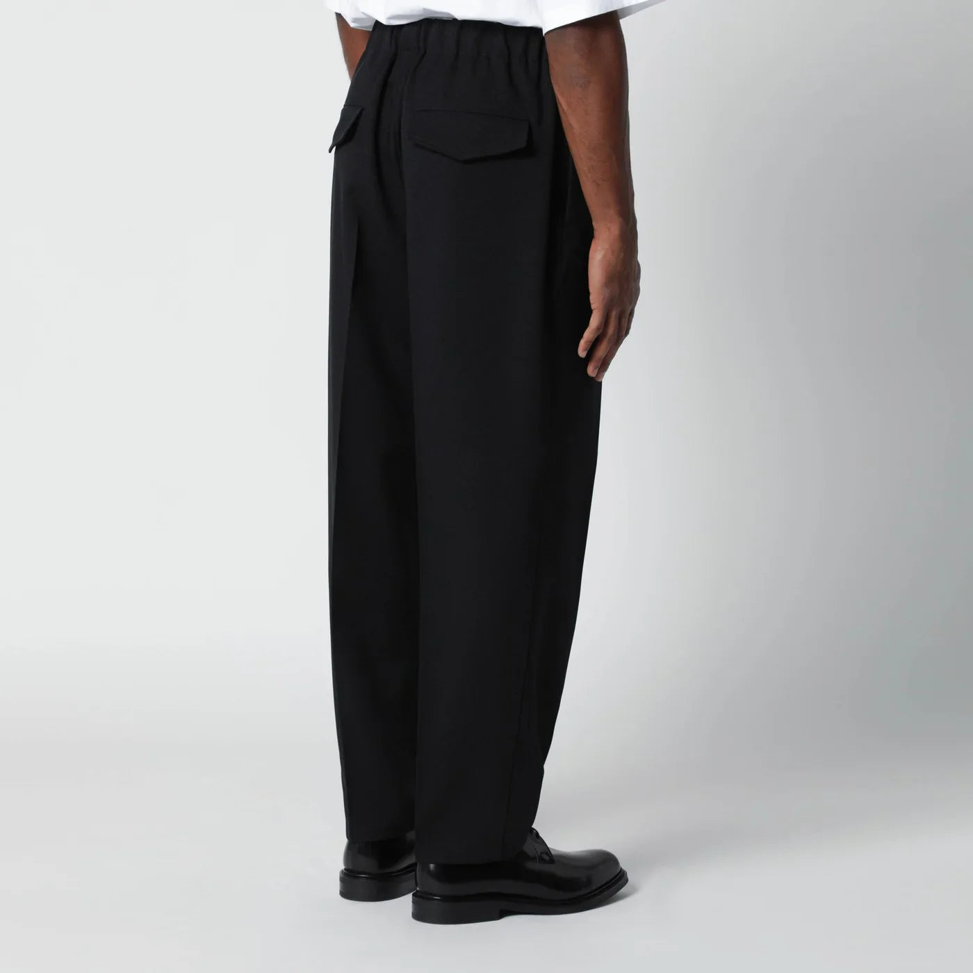 Black Technical Serge Trousers for Comfort and Everyday Wear