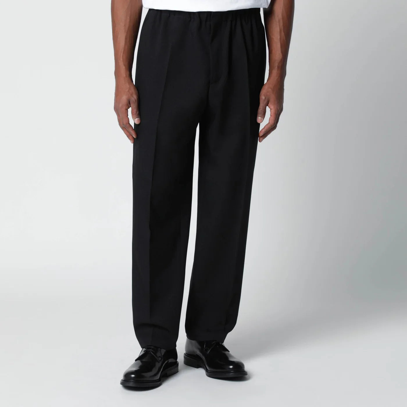 Black Technical Serge Trousers for Comfort and Everyday Wear