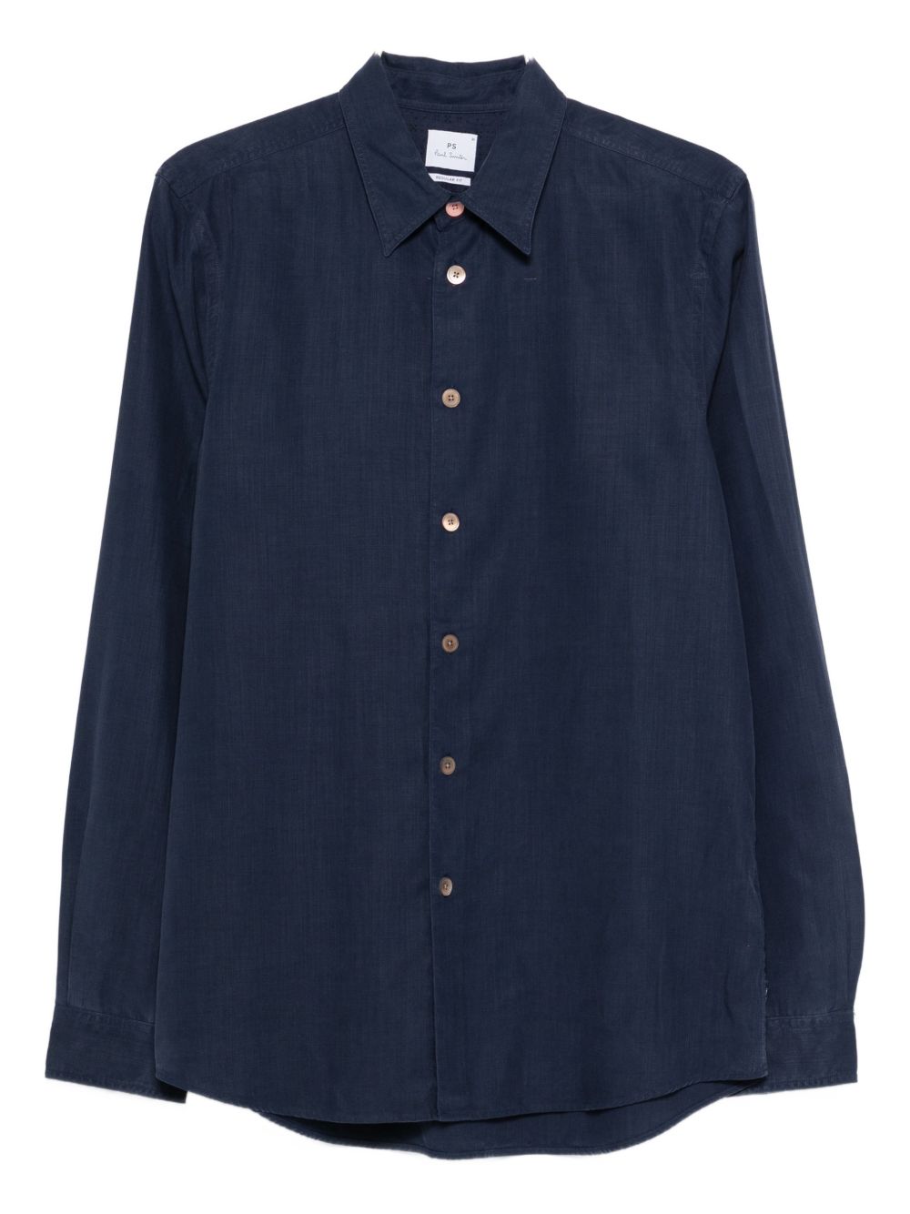 Blue Button-Up Long Sleeve Shirt for Comfort