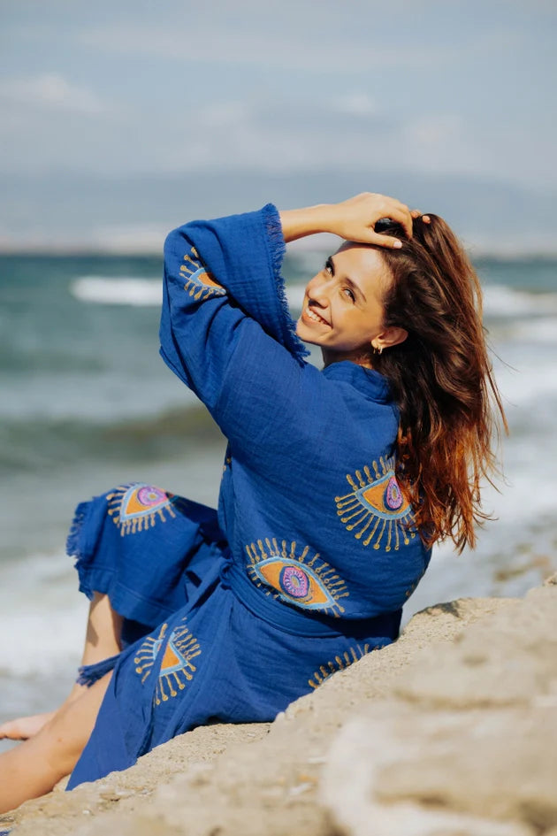 Blue Evil Eye Robe