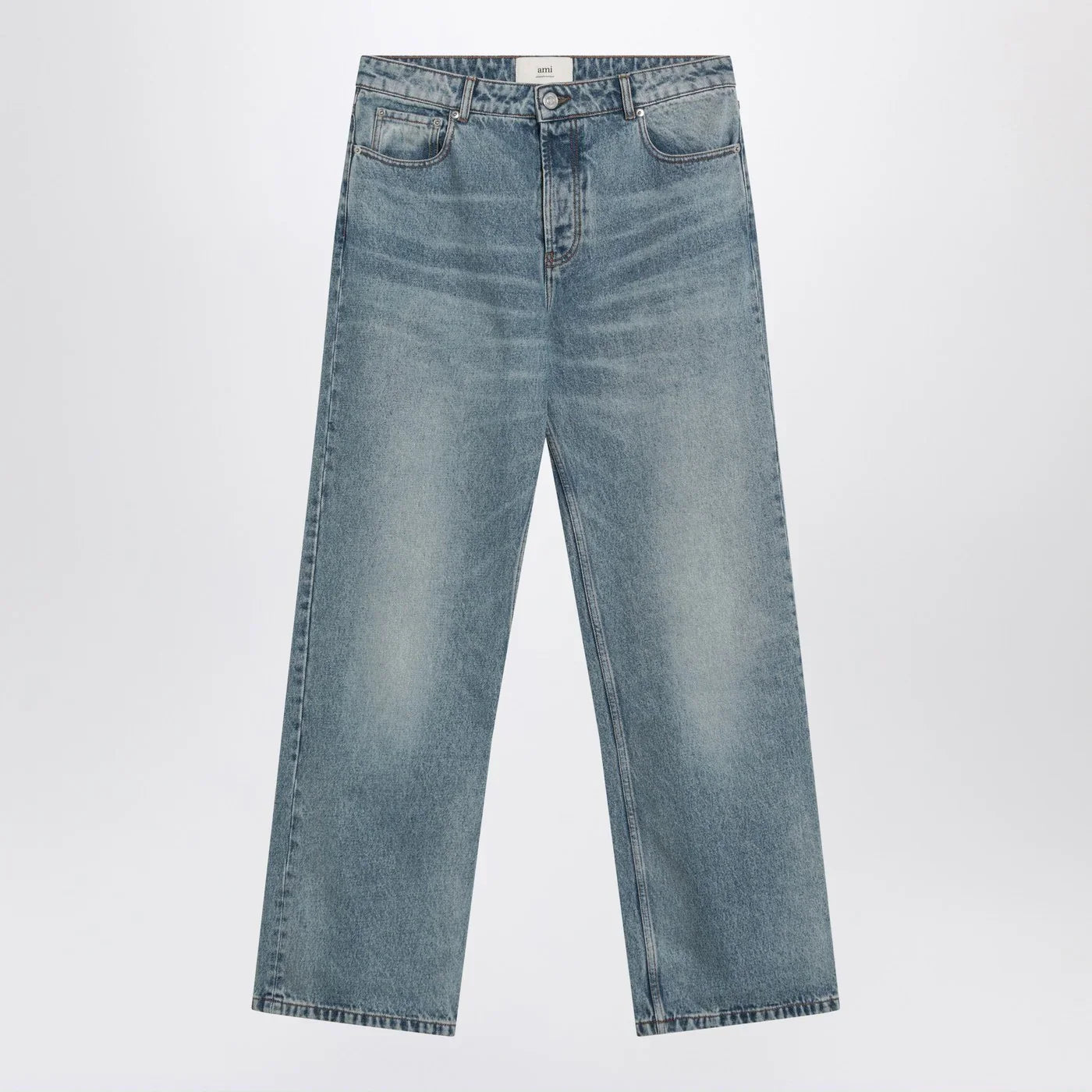 Blue Washed Cotton Denim Jeans for Everyday Comfort
