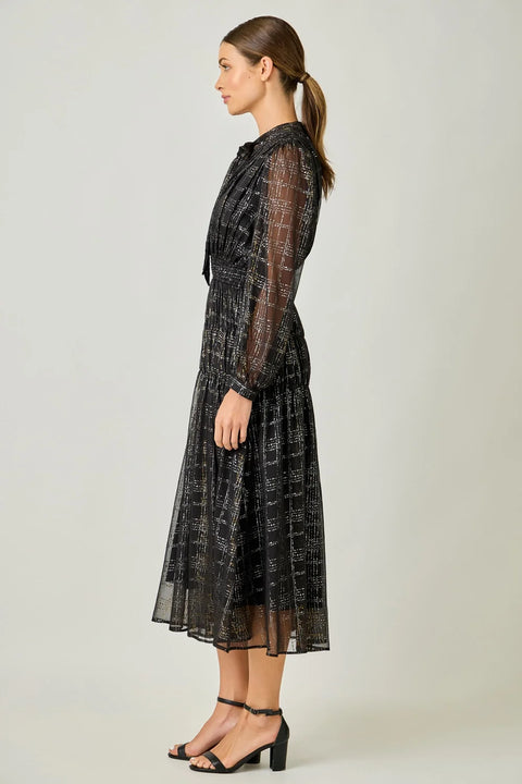 Bow Tie Chiffon Women’s Dress Elegant Lightweight Design