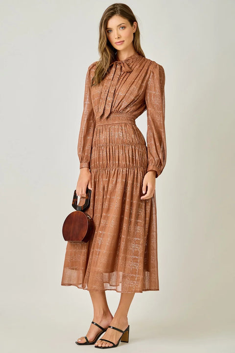Bow Tie Chiffon Women’s Dress Elegant Lightweight Design