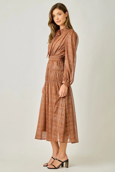 Bow Tie Chiffon Women’s Dress Elegant Lightweight Design