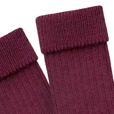 British Wool Hiking Socks Burgundy
