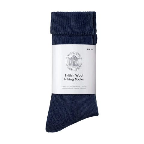 British Wool Hiking Socks Navy
