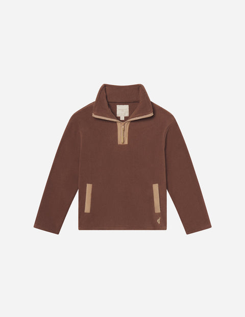 Brown Fleece Kids Pullover