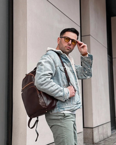 Brown Leather Backpack - I, Claudius Brown