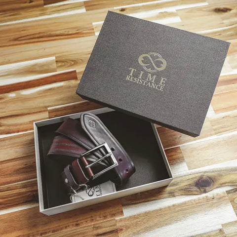 Brown Leather Belt - North and South