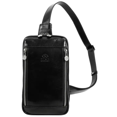 Brown Leather Sling Bag - Kim