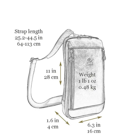 Brown Leather Sling Bag - Kim